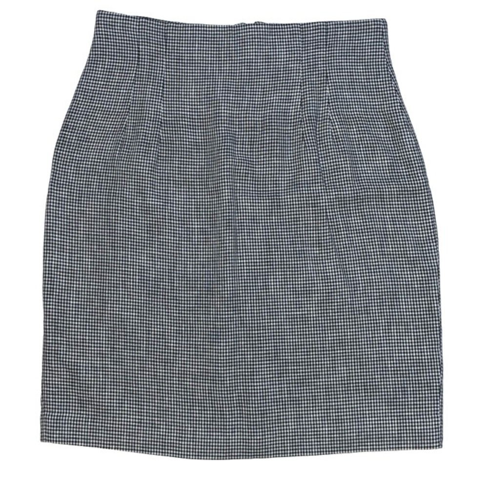 Ann Taylor Vintage Black & White Houndstooth Knee Length Pencil Skirt